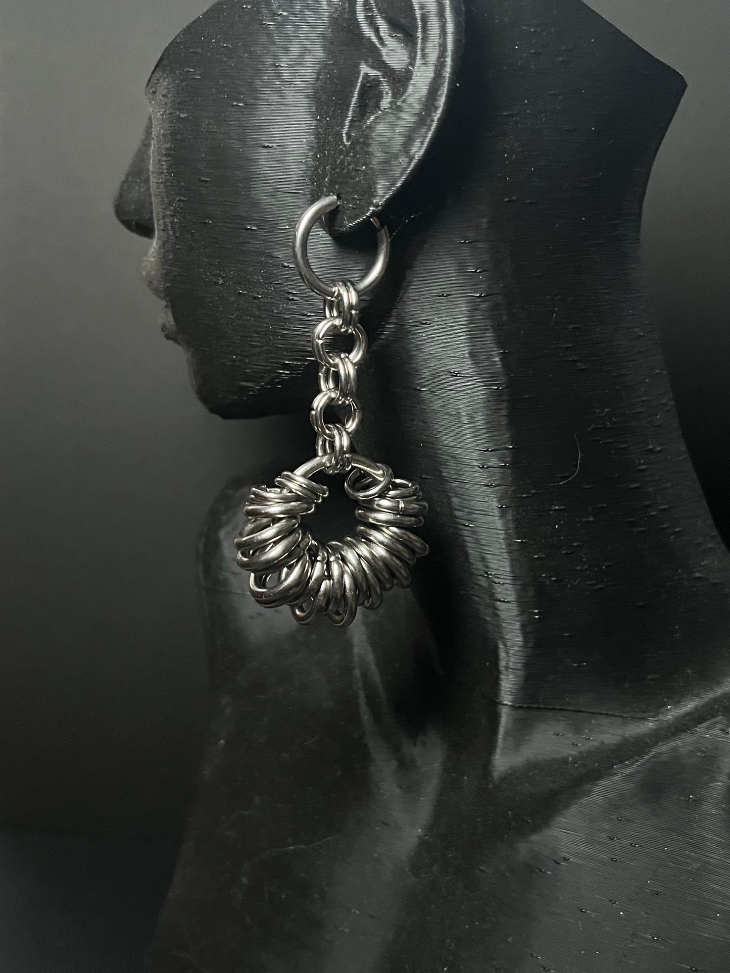 Silver Hole Earrings