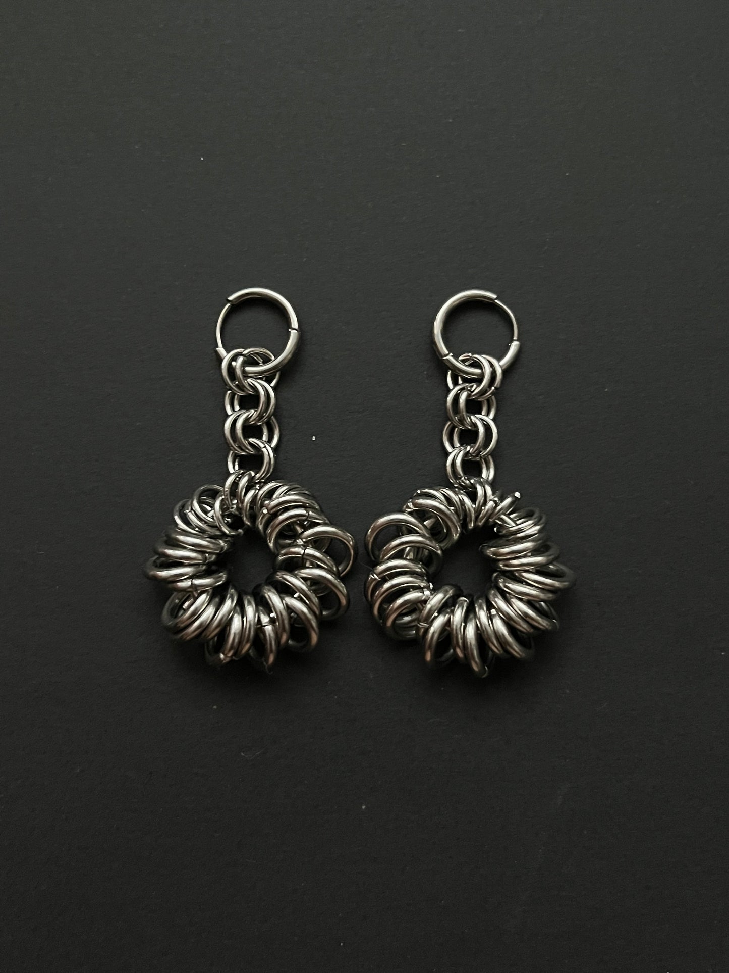 Silver Hole Earrings