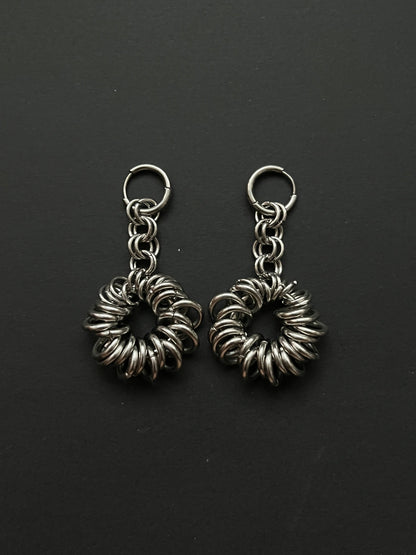 Silver Hole Earrings