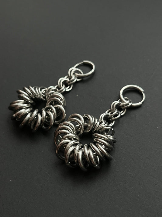 Silver Hole Earrings