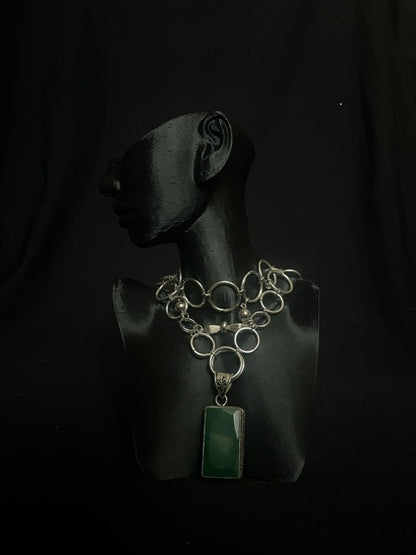 The Big Emerald Splash Choker