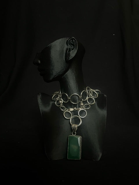 The Big Emerald Splash Choker