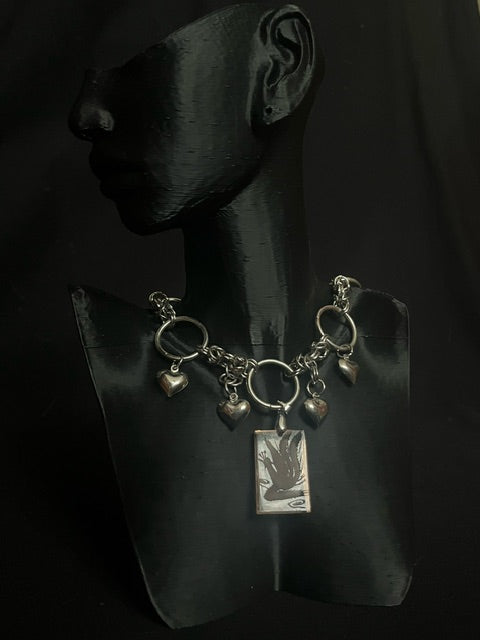 The Pink Peacock Choker