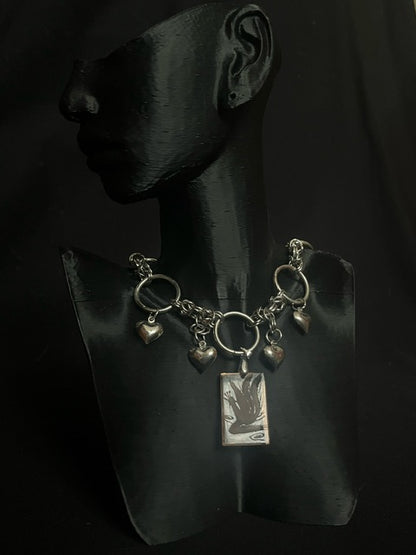 The Pink Peacock Choker