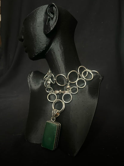 The Big Emerald Splash Choker