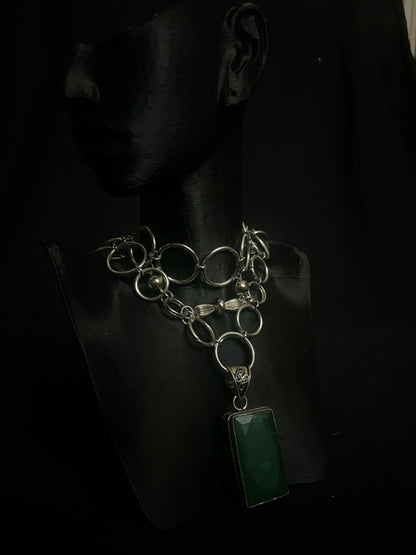 The Big Emerald Splash Choker