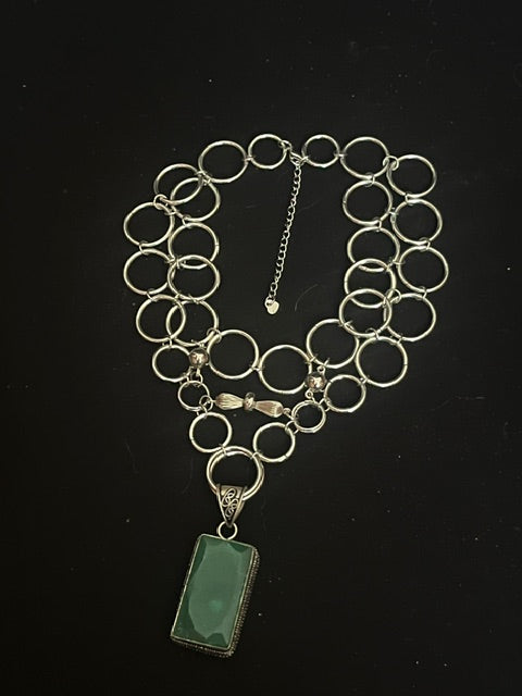 The Big Emerald Splash Choker